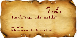 Turányi László névjegykártya