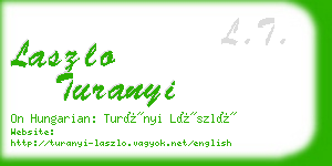 laszlo turanyi business card